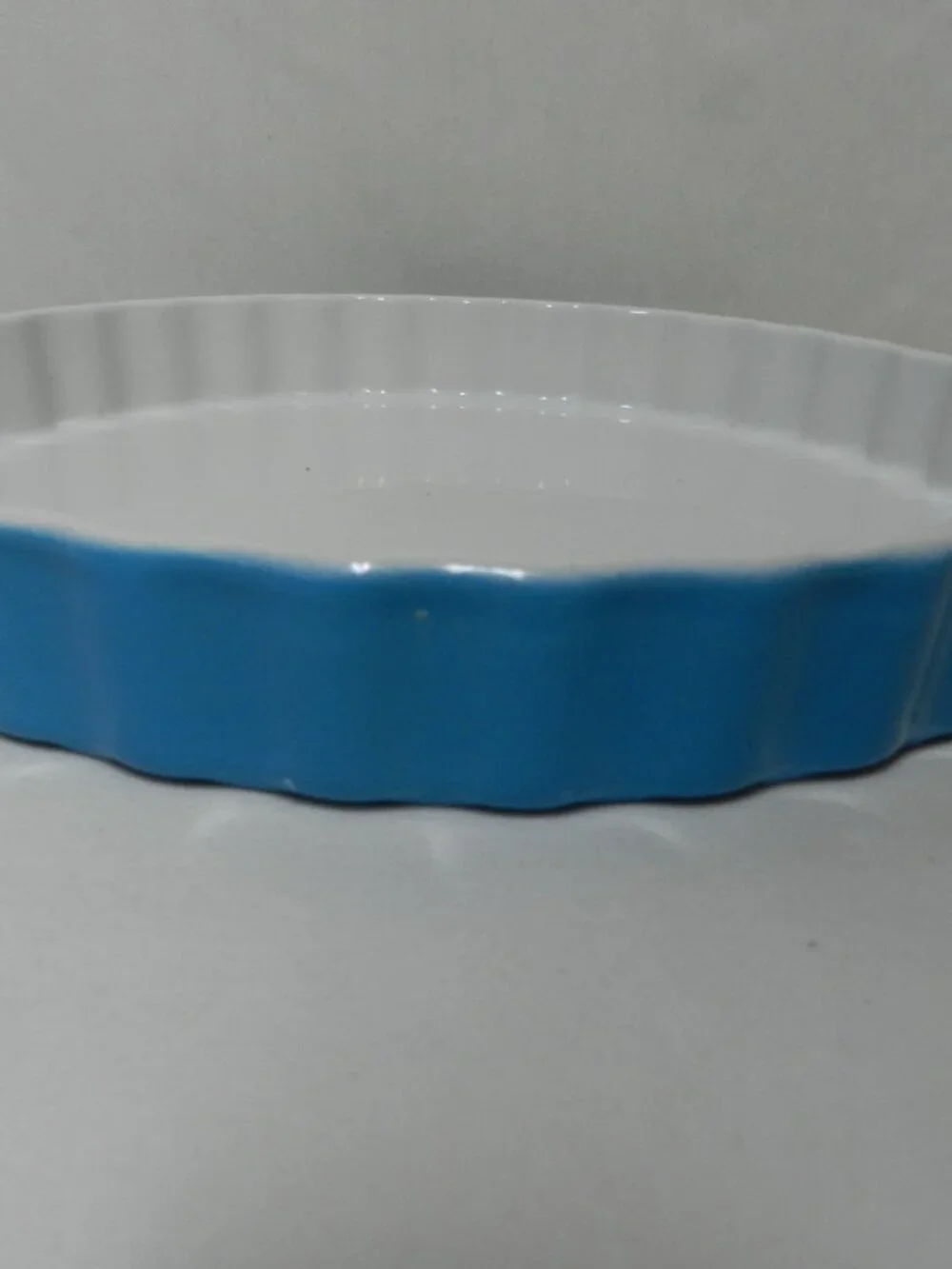 Vintage Fluted blue Tart Pie baking Dish 57028 by Injection Point 10.5